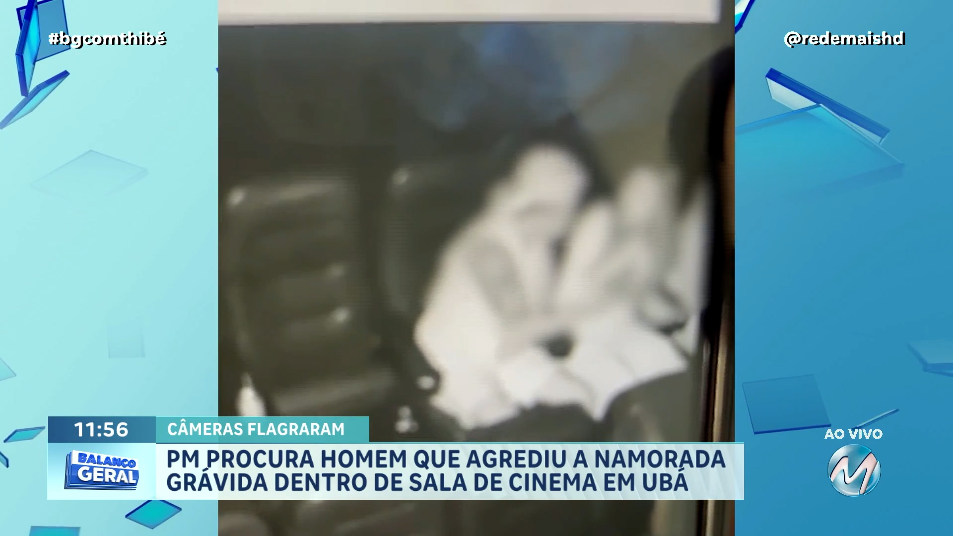 PM PROCURA HOMEM QUE AGREDIU A NAMORADA GRÁVIDA DENTRO DE SALA DE CINEMA EM UBÁ