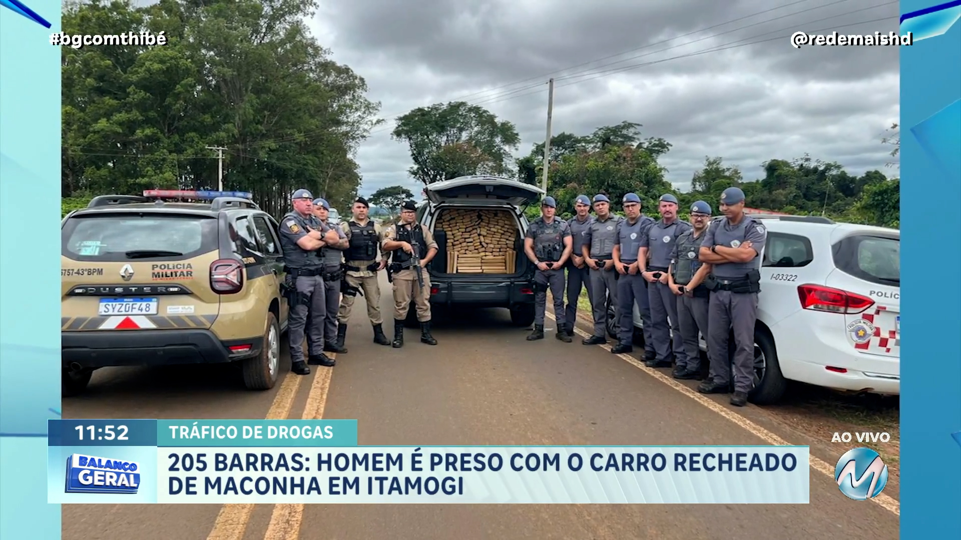 HOMEM É PRESO COM O CARRO RECHEADO DE MACONHA EM ITAMOGI