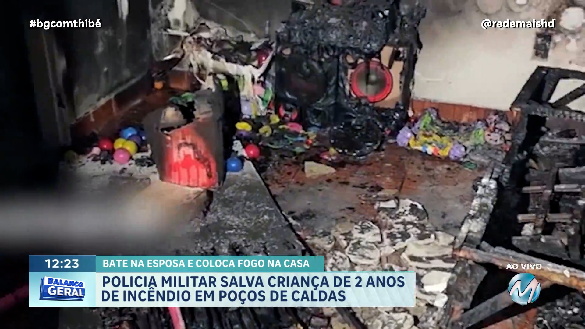 POLICIA MILITAR SALVA CRIANÇA DE 2 ANOS DE INCÊNDIO EM POÇOS DE CALDAS
