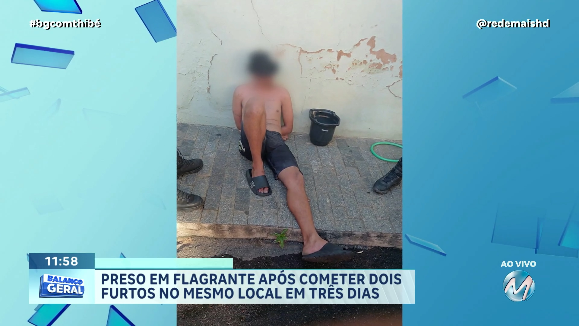 PRESO EM FLAGRANTE APÓS COMETER DOIS FURTOS NO MESMO LOCAL EM TRÊS DIAS