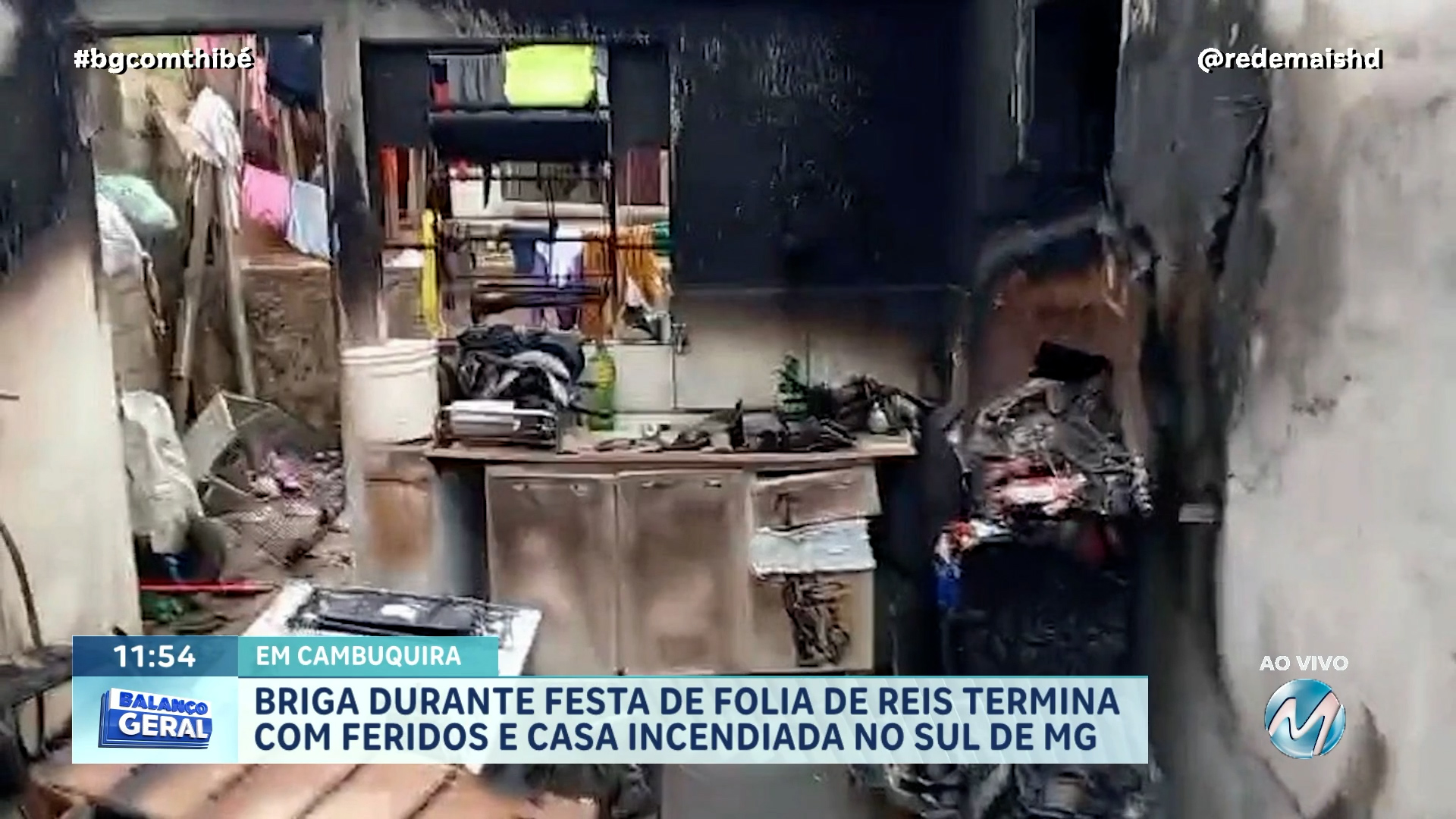 BRIGA DURANTE FESTA DE FOLIA DE REIS TERMINA COM FERIDOS E CASA INCENDIADA NO SUL DE MG