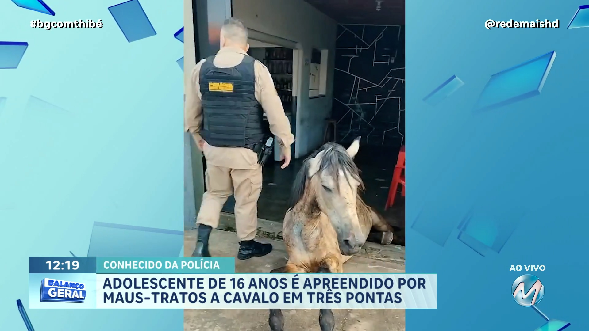 ADOLESCENTE DE 16 ANOS É APREENDIDO POR MAUS-TRATOS A CAVALO EM TRÊS PONTAS