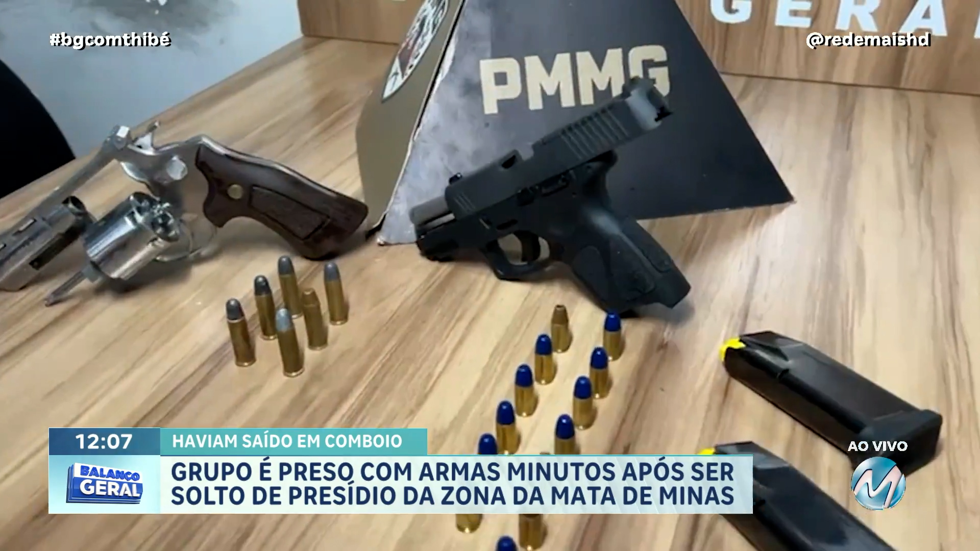 GRUPO É PRESO COM ARMAS MINUTOS APÓS SER SOLTO DE PRESÍDIO DA ZONA DA MATA DE MINAS
