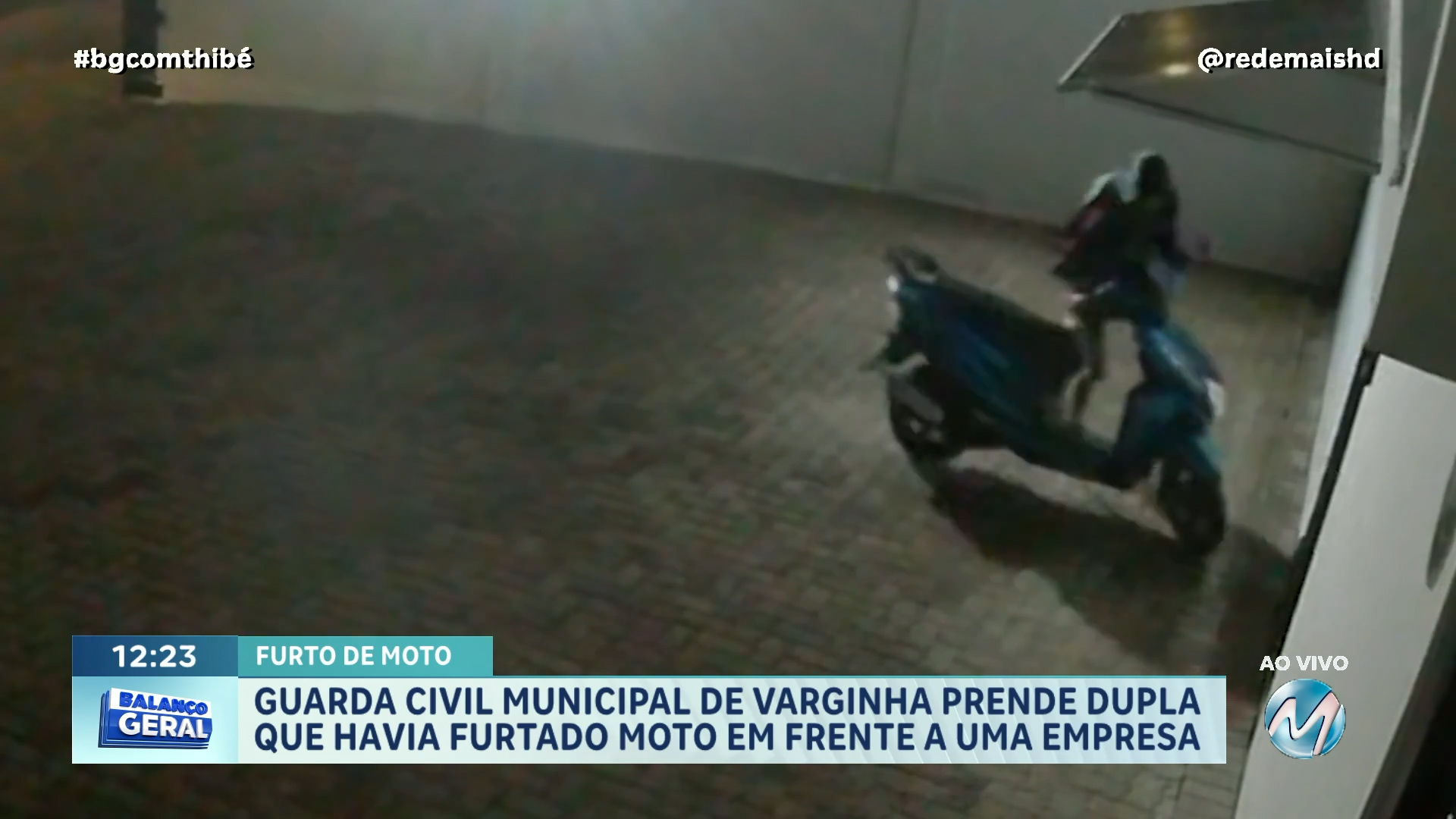 GUARDA CIVIL MUNICIPAL DE VARGINHA PRENDE DUPLA QUE HAVIA FURTADO MOTO EM FRENTE A UMA EMPRESA