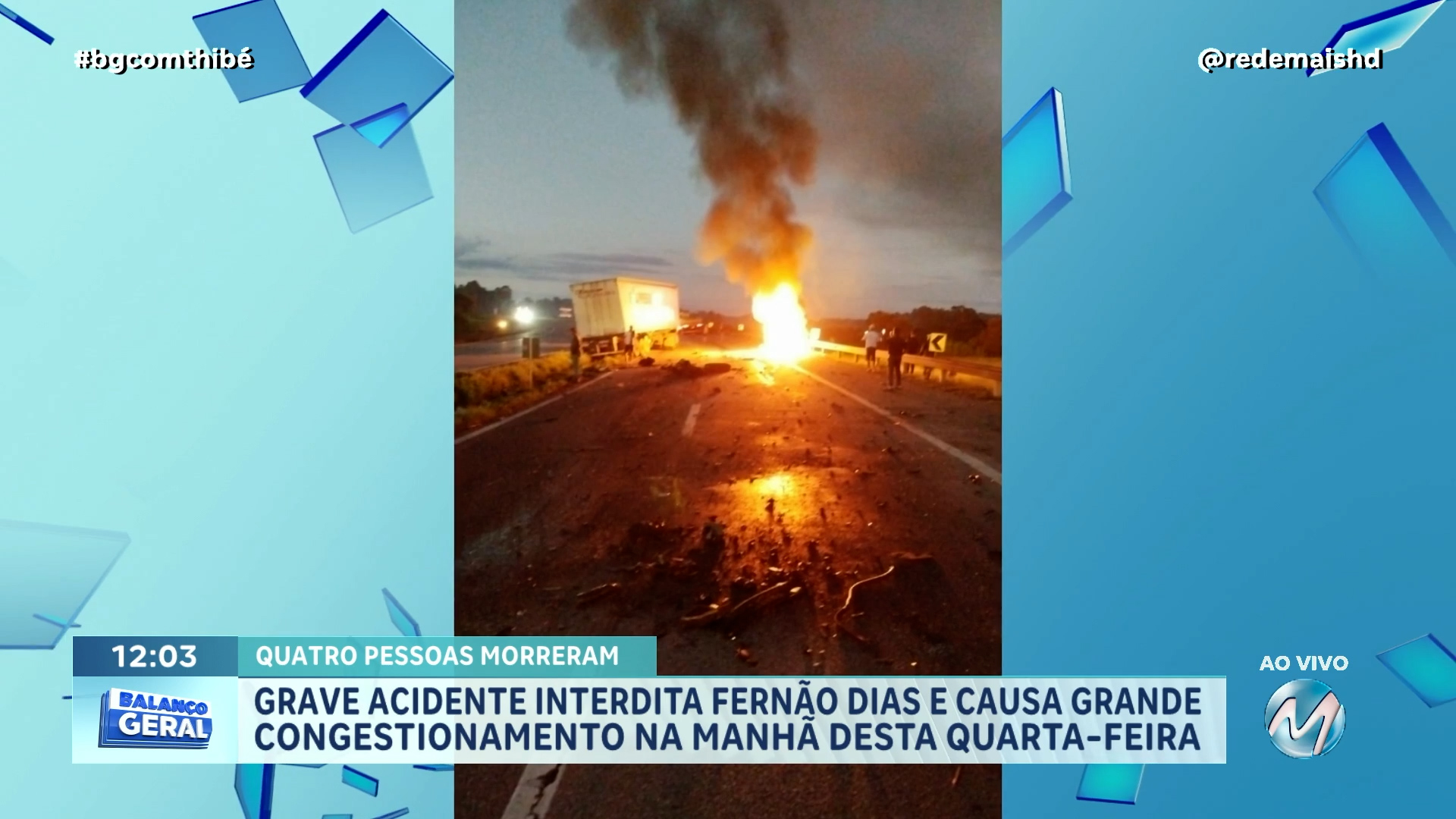 TRAGÉDIA NA FERNÃO DIAS: QUATRO PESSOAS, ENTRE ELAS UMA CRIANÇA, MORREM EM ACIDENTE NO SUL DE MINAS