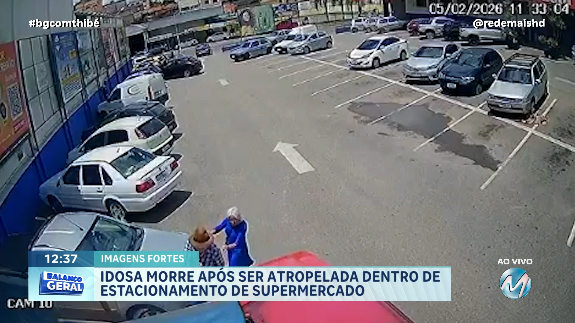 IMAGEM IMPRESSIONANTE: MORRE IDOSA ATROPELADA EM ESTACIONAMENTO DE SUPERMERCADO EM CAMBUÍ