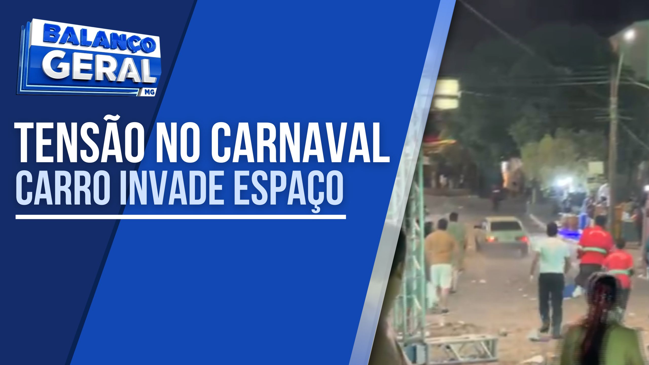 CARRO INVADE PORTARIA DE CARNAVAL E ASSUSTA FOLIÕES EM CARMO DO RIO CLARO