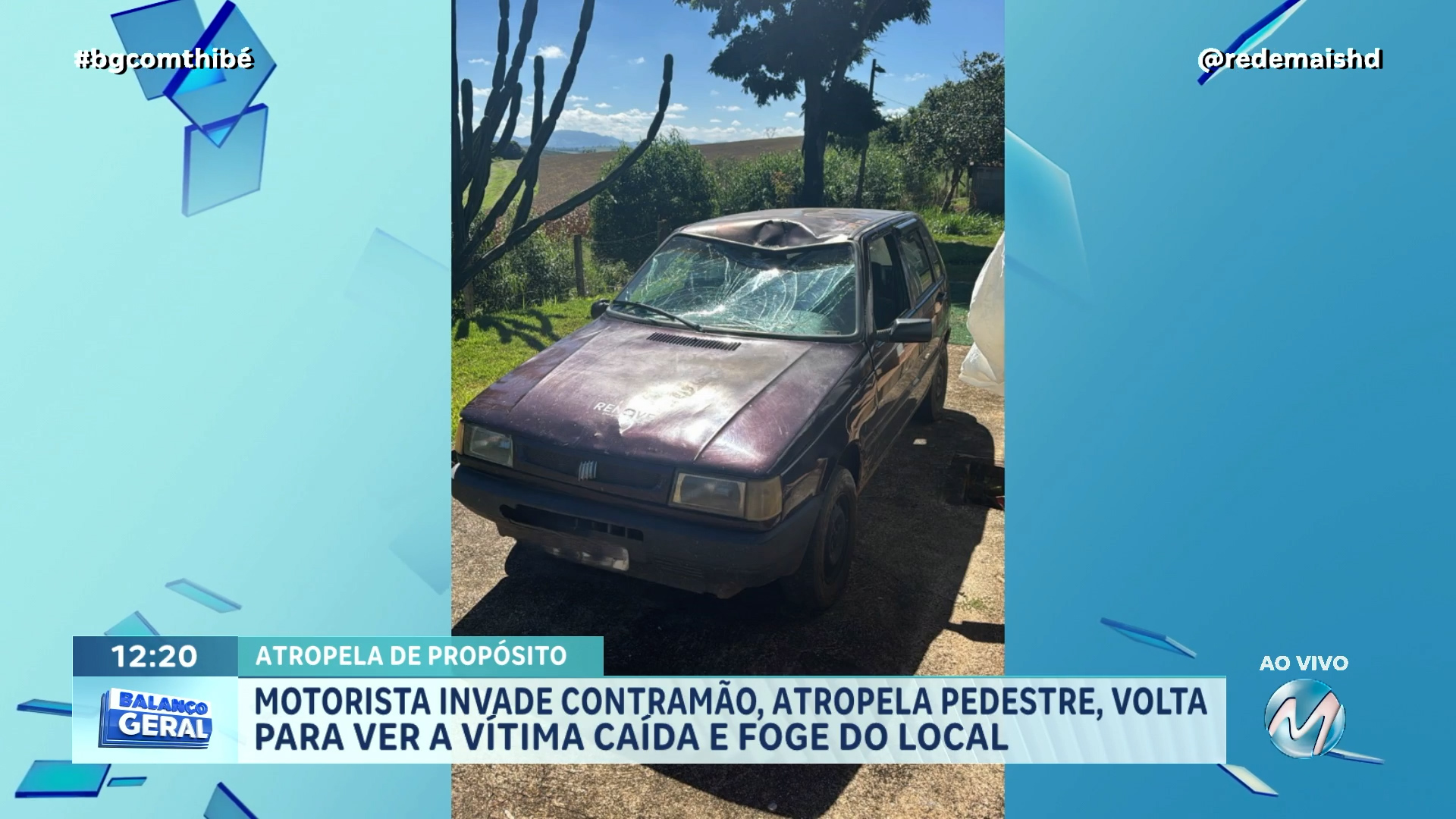 DE PROPÓSITO: MOTORISTA INVADE CONTRAMÃO, ATROPELA PEDESTRE, VOLTA PARA VER A VÍTIMA CAÍDA E FOGE DO LOCAL