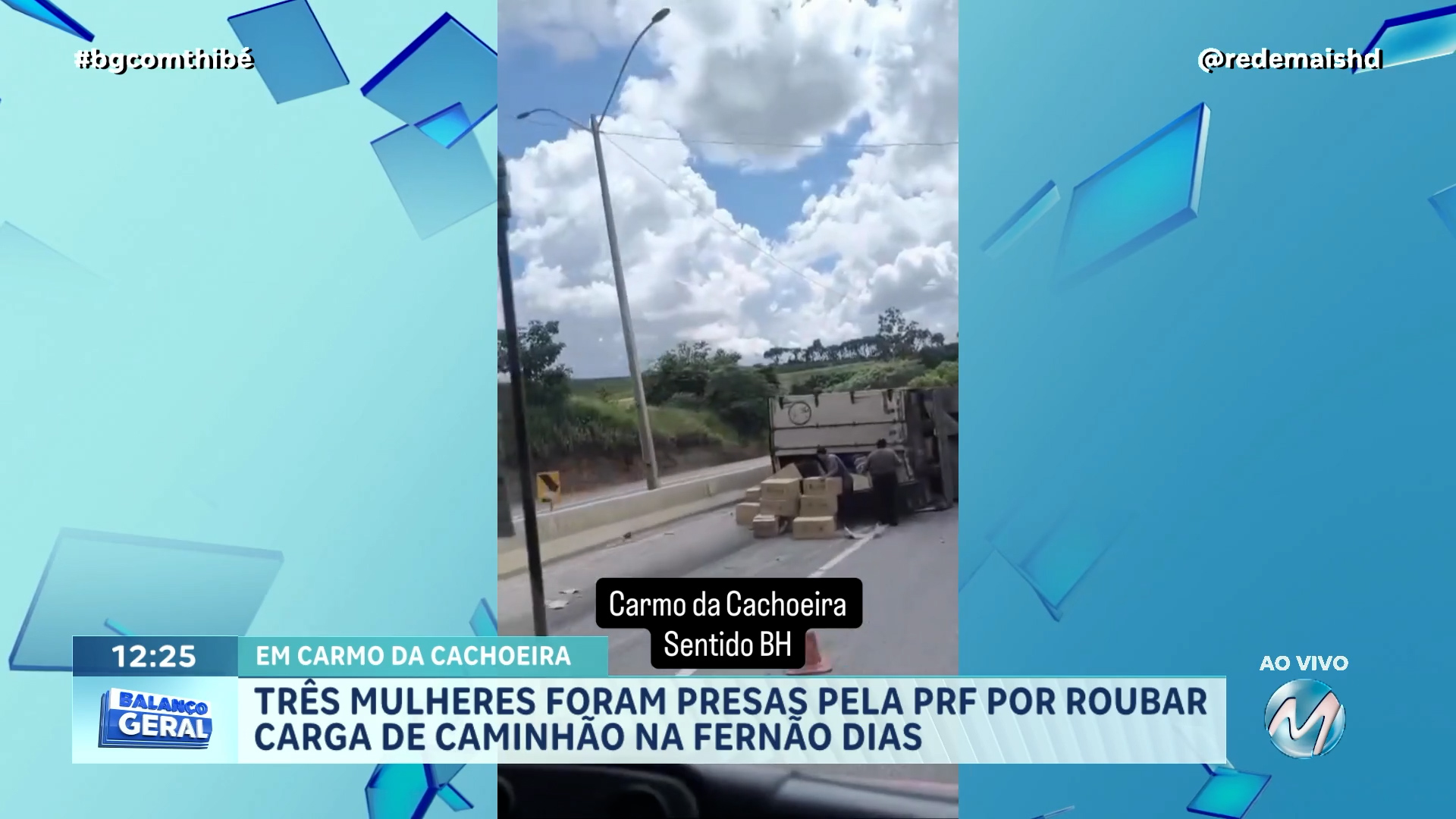 PRESAS EM FLAGRANTE: MULHERES SÃO FLAGRADAS ROUBANDO CARGA APÓS CAMINHÃO TOMBAR NA FERNÃO DIAS
