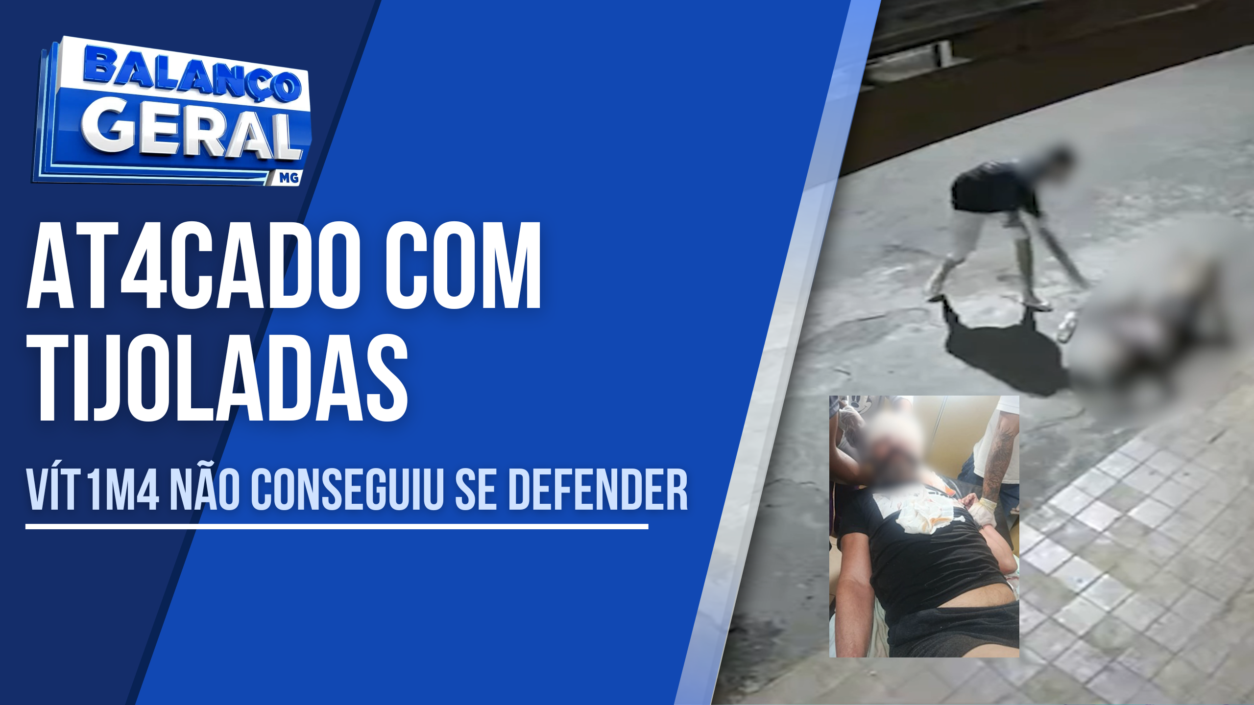 HOMEM CAÍDO NA RUA É ATACADO COM TIJOLADAS EM CORINTO