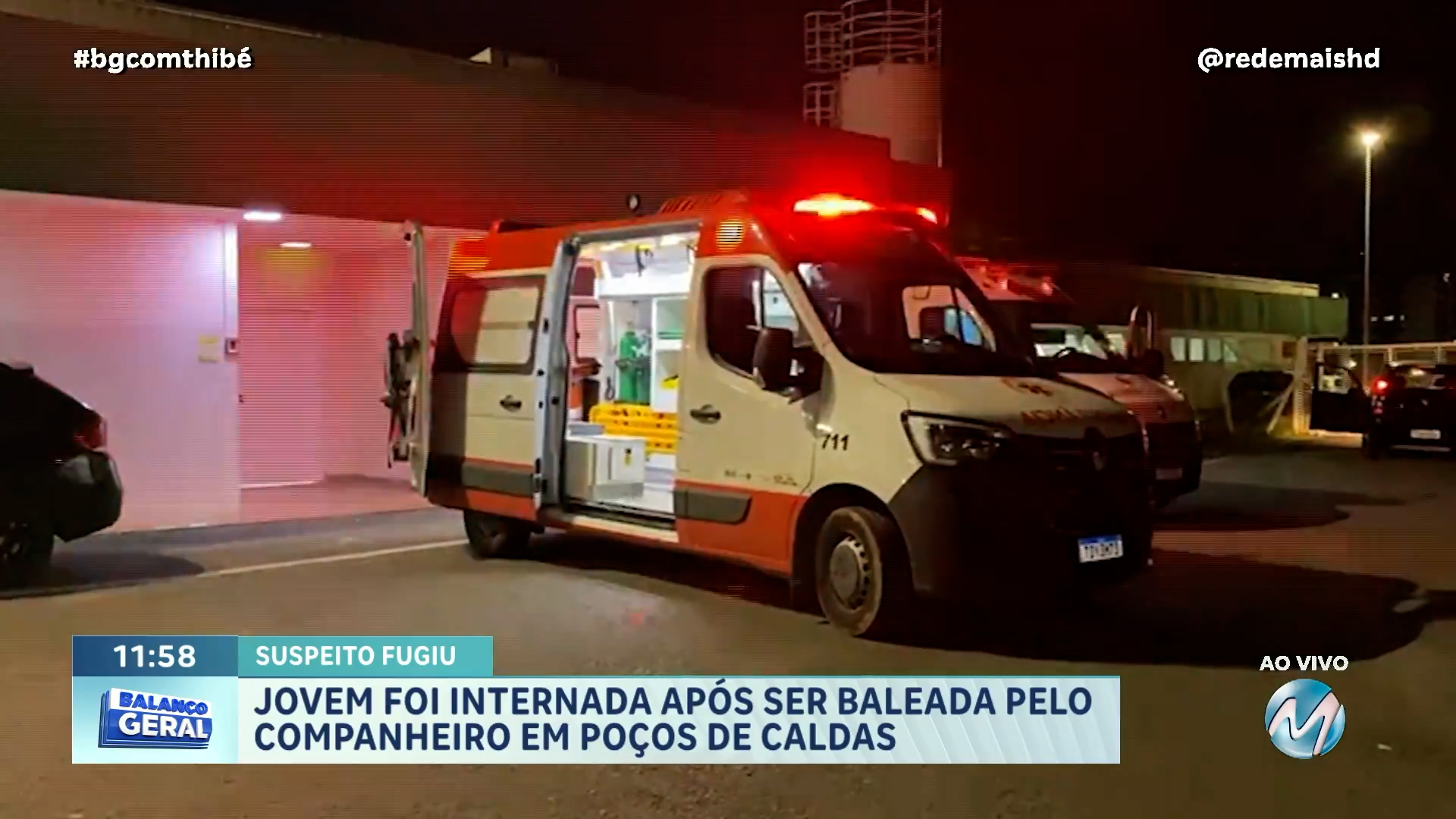 JOVEM É INTERNADA APÓS SER BALEADA PELO COMPANHEIRO EM POÇOS DE CALDAS