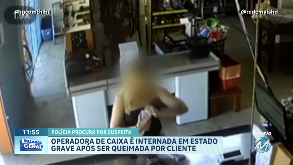 ESTAVA COM CIÚMES: MULHER ATEIA FOGO EM OPERADORA DE CAIXA DE SUPERMERCADO EM DELFINÓPOLIS
