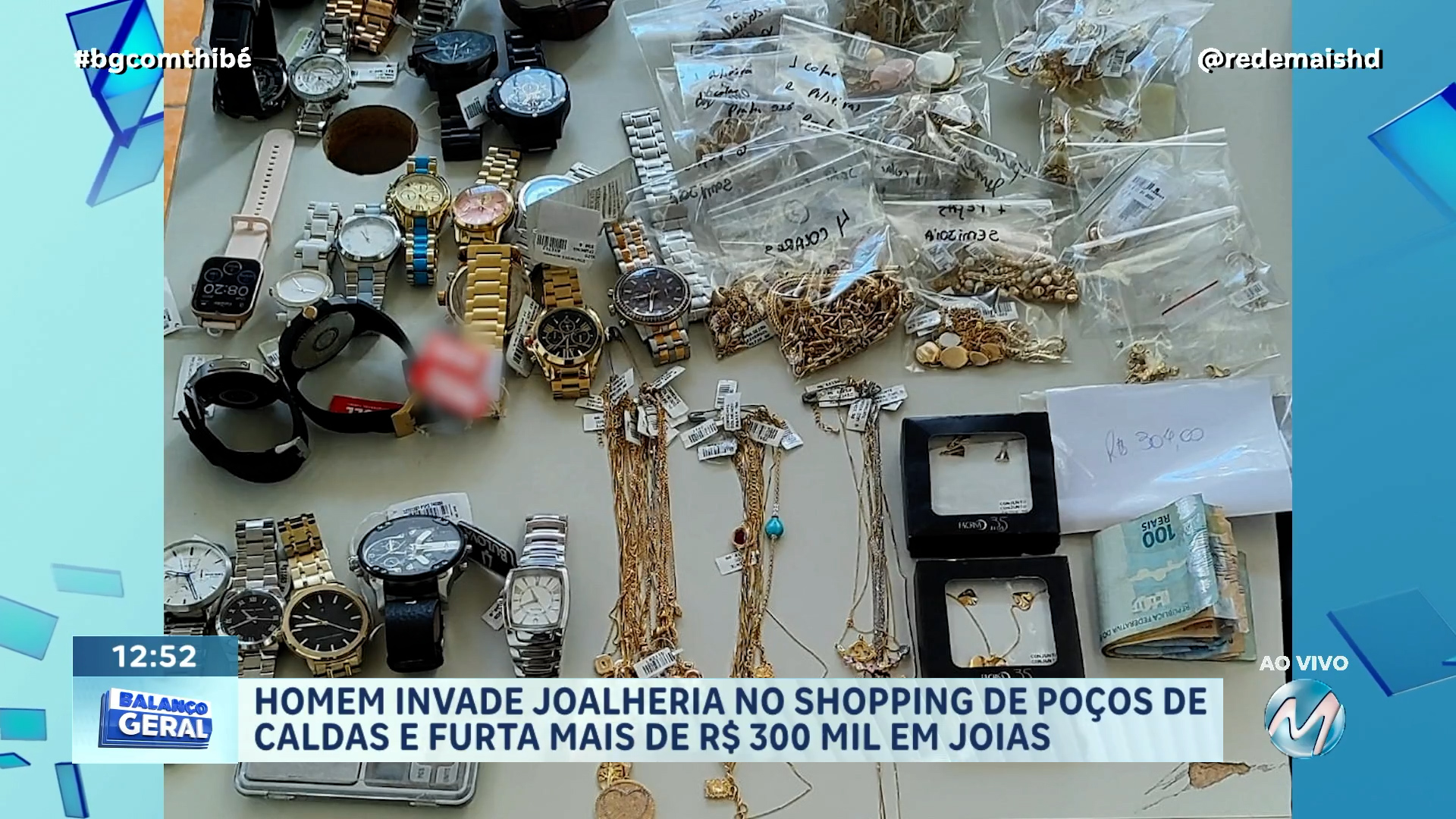 ESPEROU FECHAR E ENTROU PELO TETO: HOMEM É PRESO APÓS INVADIR JOALHERIA E FURTAR MAIS DE R$ 300 MIL EM JOIAS