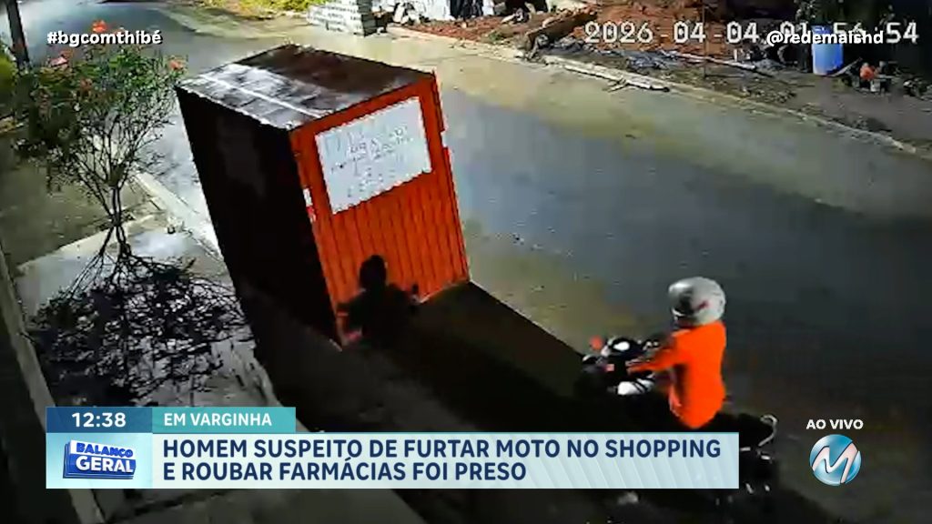 MOTO FURTADA NO SHOPPING DE VARGINHA E USADA EM DOIS ASSALTOS É RECUPERADA E SUSPEITO PRESO