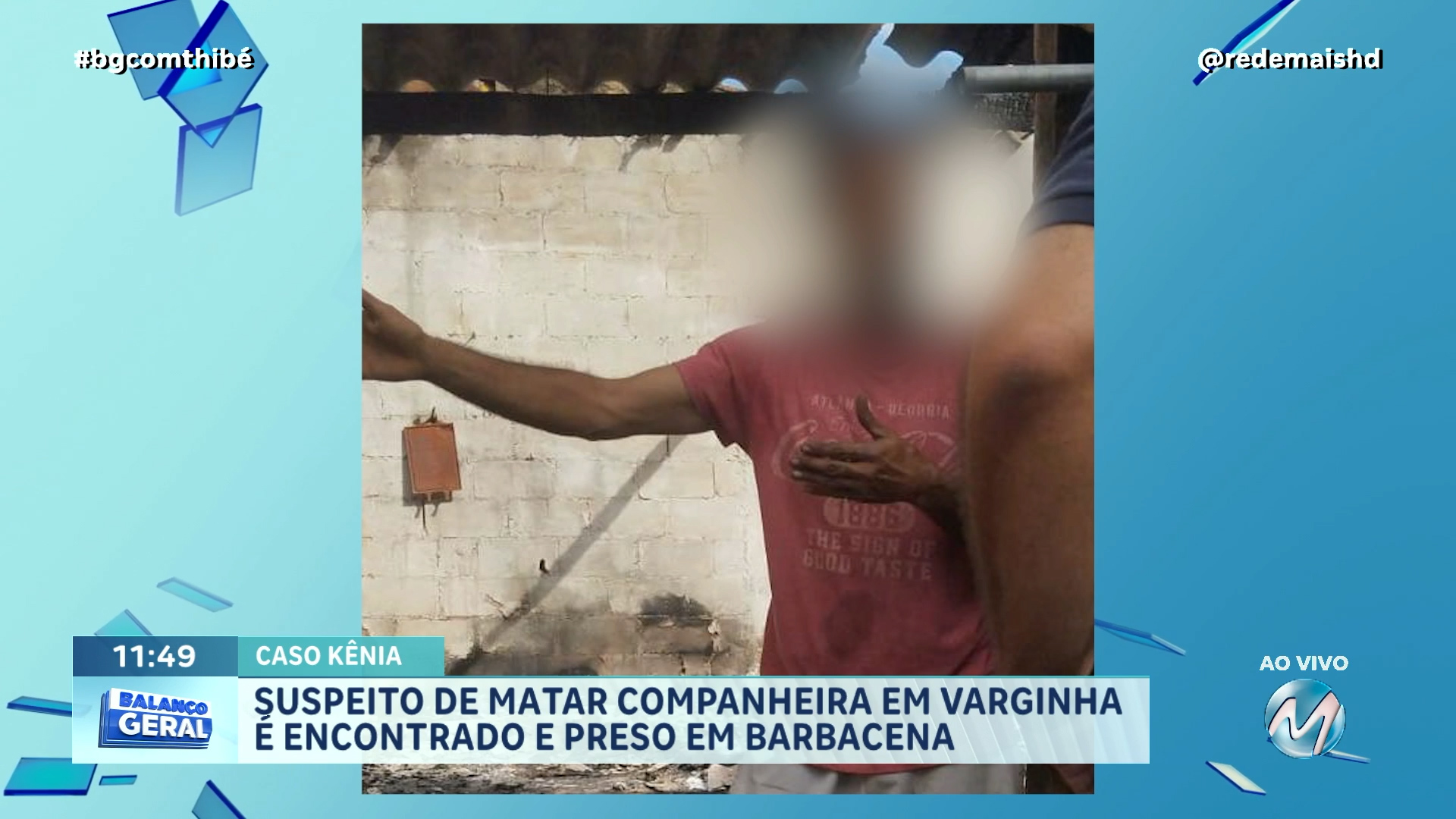 CASO KÊNIA: SUSPEITO DE MATAR COMPANHEIRA EM VARGINHA É ENCONTRADO E PRESO EM BARBACENA