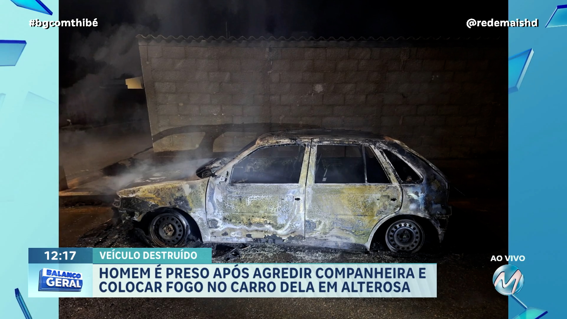 HOMEM É PRESO APÓS AGREDIR COMPANHEIRA E COLOCAR FOGO NO CARRO DELA EM ALTEROSA