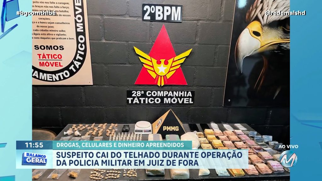 SUSPEITO CAI DO TELHADO DURANTE OPERAÇÃO DA POLÍCIA MILITAR EM JUIZ DE FORA
