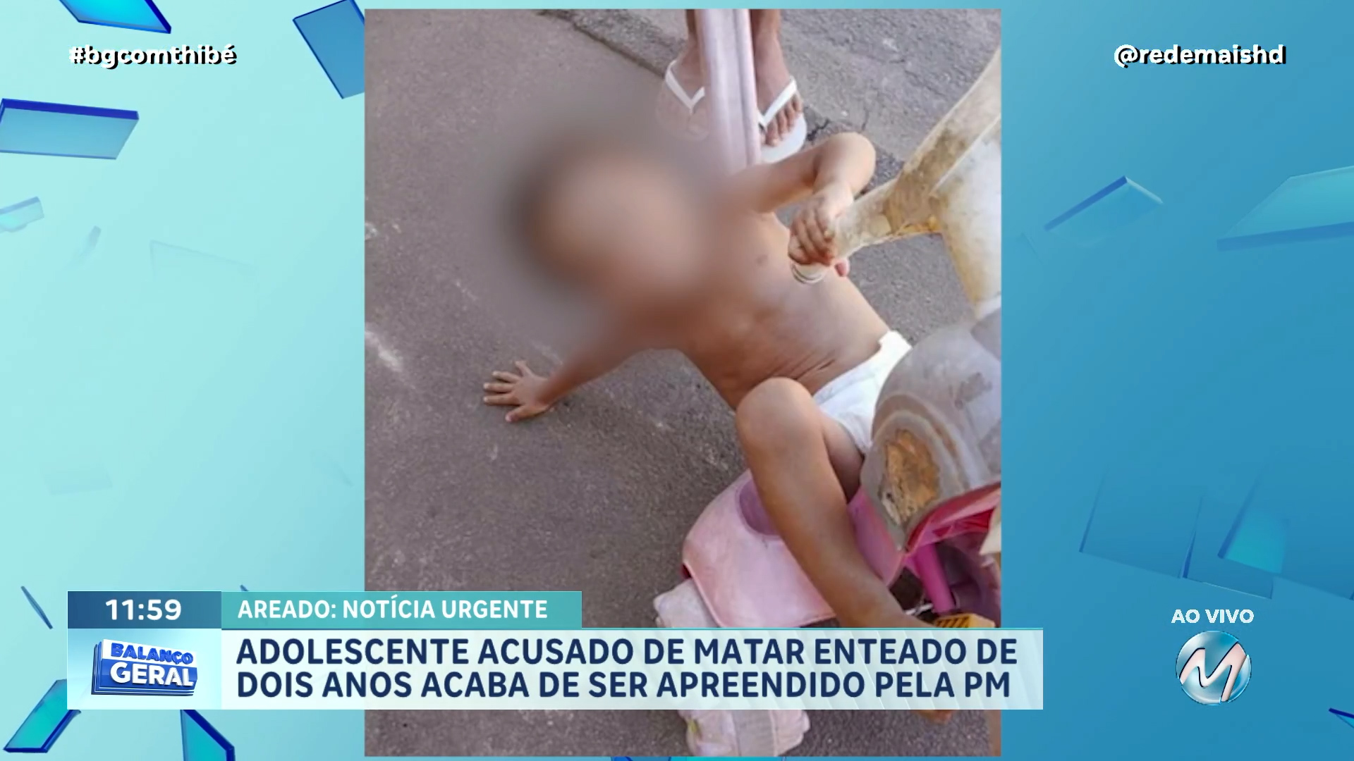 NOTÍCIA URGENTE: ADOLESCENTE ACUSADO DE MATAR ENTEADO DE DOIS ANOS EM AREADO ACABA DE SER APREENDIDO PELA PM