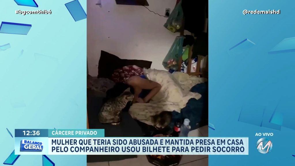 MULHER QUE TERIA SIDO ABUSADA E MANTIDA PRESA EM CASA PELO COMPANHEIRO USOU BILHETE PARA PEDIR SOCORRO