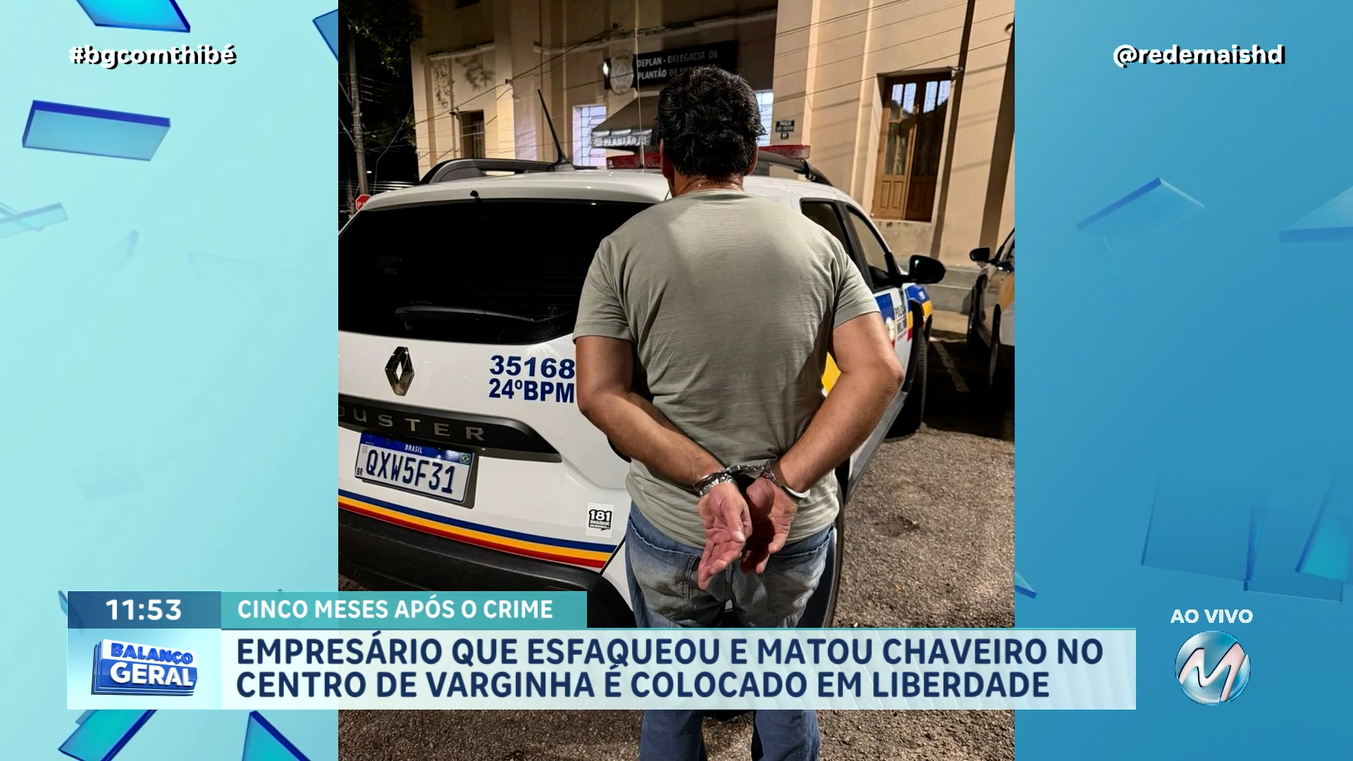 EMPRESÁRIO QUE ESFAQUEOU E MATOU CHAVEIRO APÓS BRIGA DE TRÂNSITO NO CENTRO DE VARGINHA SAI DA PRISÃO