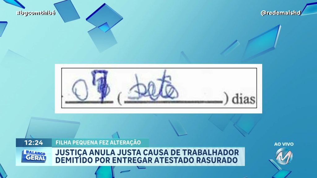 REVELAÇÃO EMOCIONANTE: CRIANÇA DE 10 ANOS RASURA ATESTADO DO PAI PARA PASSAR MAIS TEMPO COM ELE E JUSTIÇA REVERTE DEMISSÃO EM TRÊS PONTAS