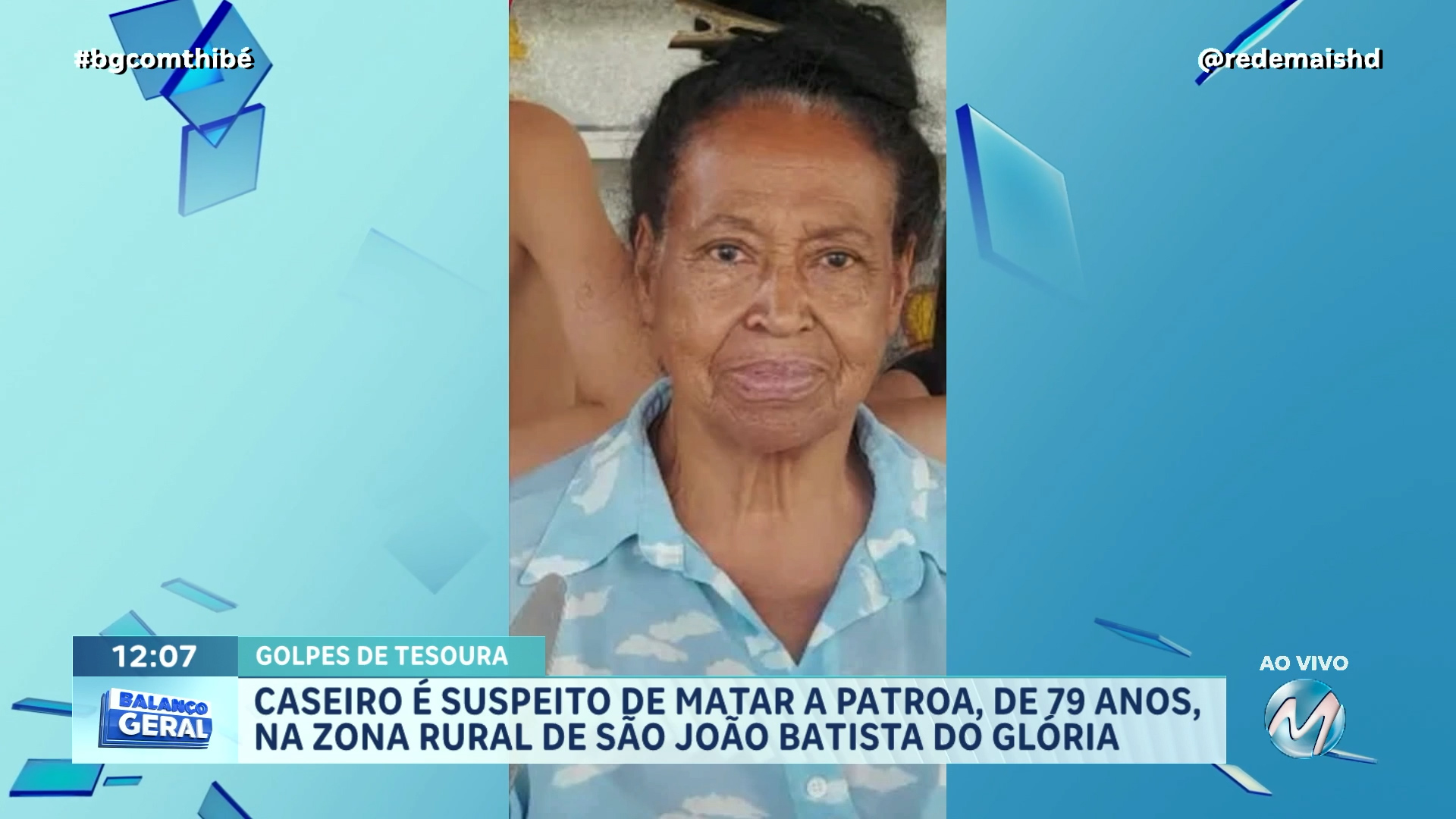 CASEIRO É SUSPEITO DE MATAR A PATROA, DE 79 ANOS, NA ZONA RURAL DE SÃO JOÃO BATISTA DO GLÓRIA