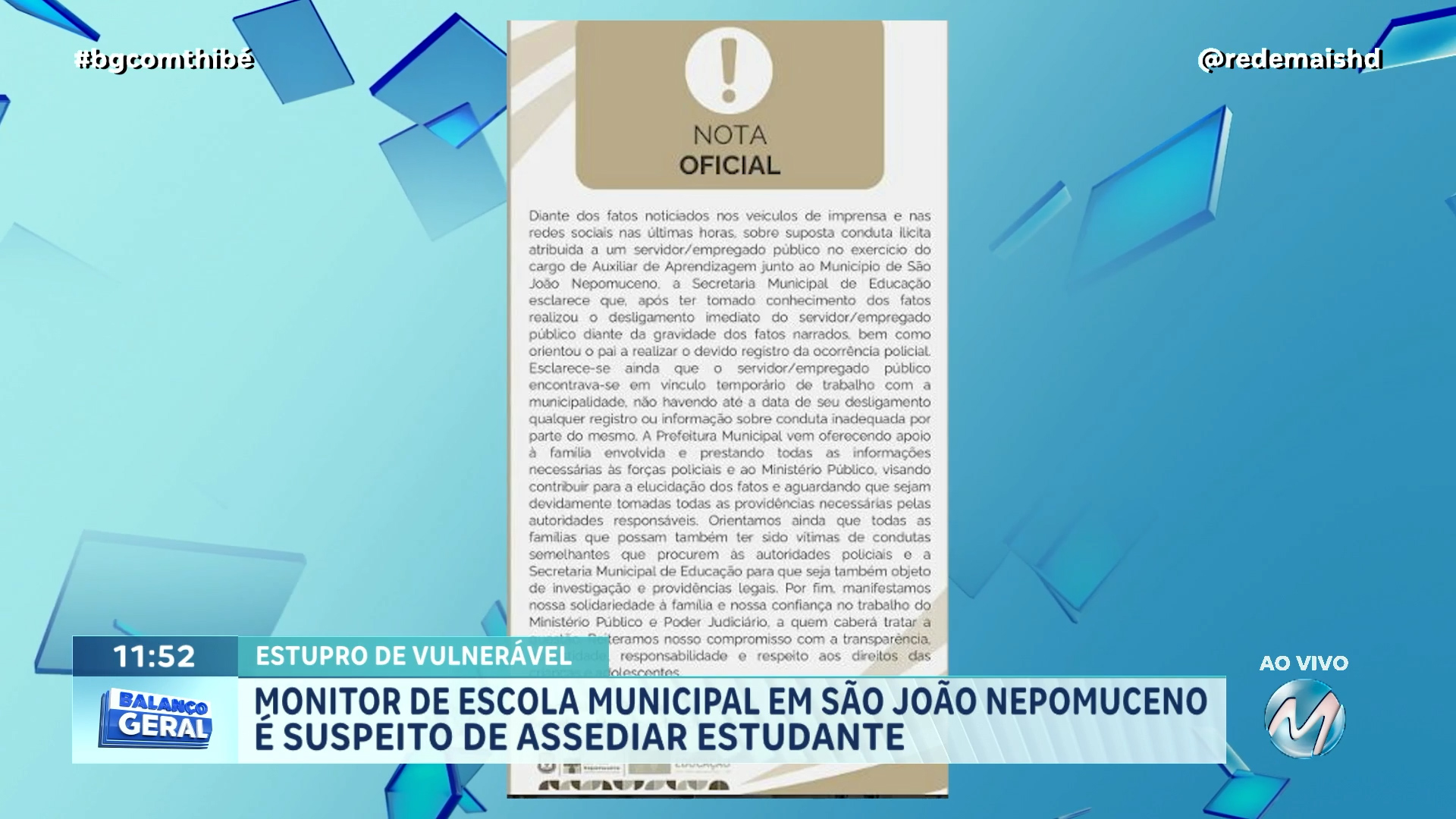 MONITOR DE COLÉGIO CÍVICO-MILITAR É DENUNCIADO POR ASSÉDIO CONTRA ALUNA DE 12 ANOS
