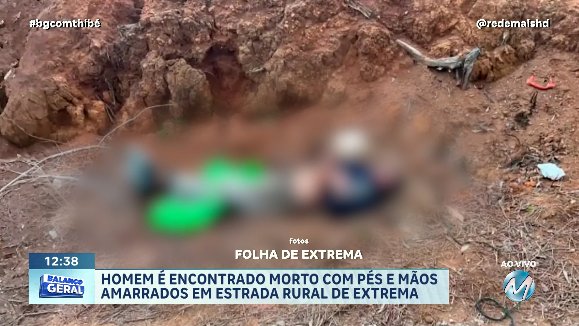 HOMEM É ENCONTRADO MORTO COM PÉS E MÃOS AMARRADOS EM ESTRADA RURAL DE EXTREMA
