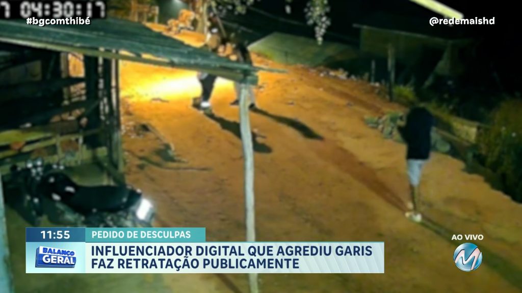 INFLUENCIADOR PEDE DESCULPA APÓS AGREDIR DUAS GARIS EM SANTANA DO MANHUAÇU