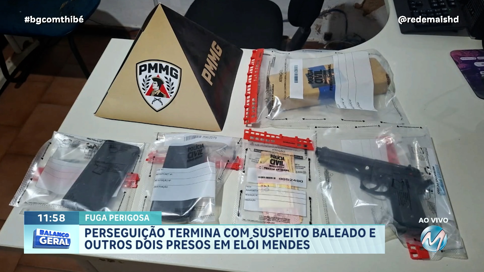 PERSEGUIÇÃO TERMINA COM SUSPEITO BALEADO E OUTROS DOIS PRESOS EM ELÓI MENDES
