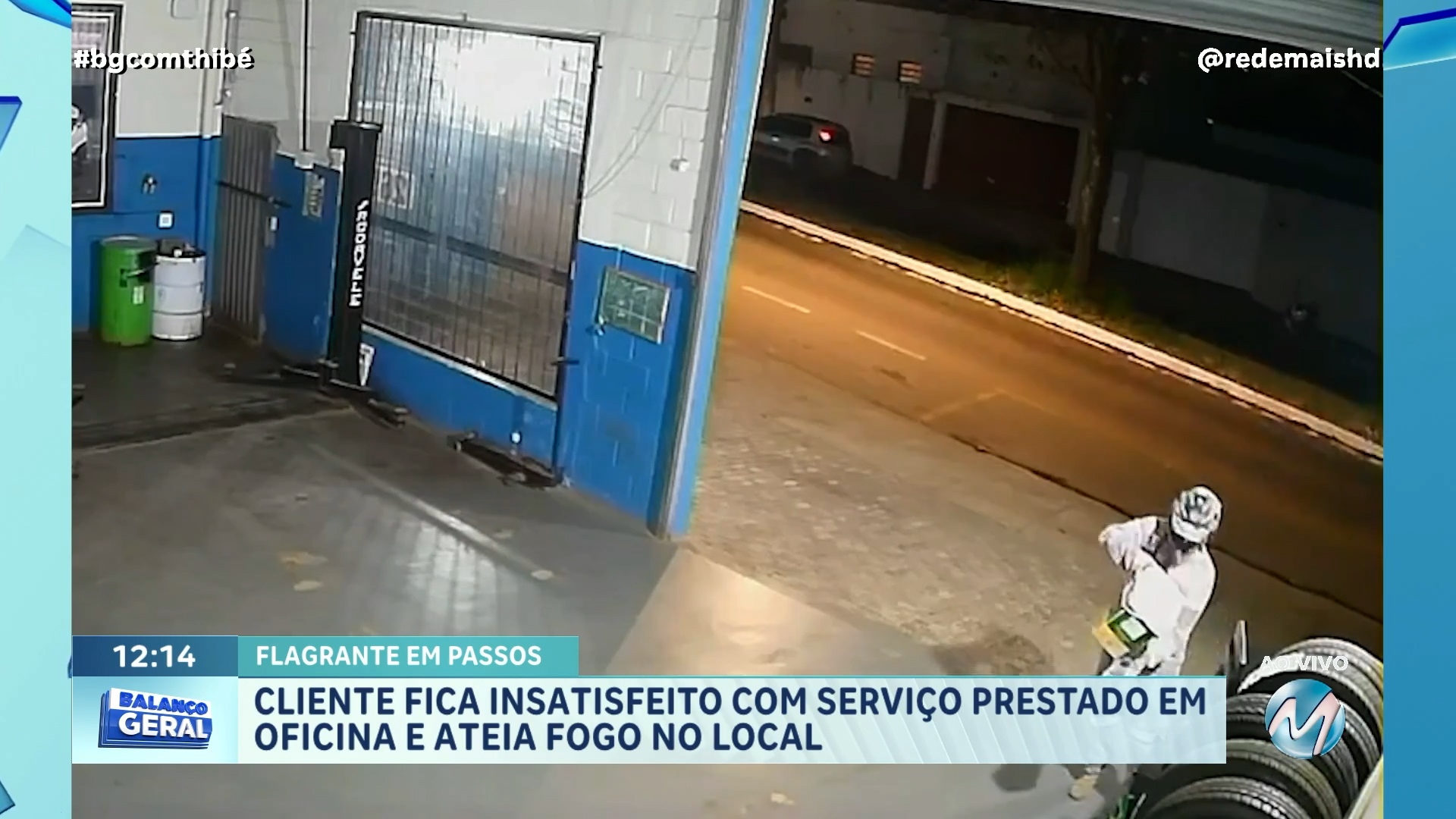 FLAGRANTE EM PASSOS: CLIENTE FICA INSATISFEITO COM SERVIÇO PRESTADO POR OFICINA E ATEIA FOGO NO LOCAL