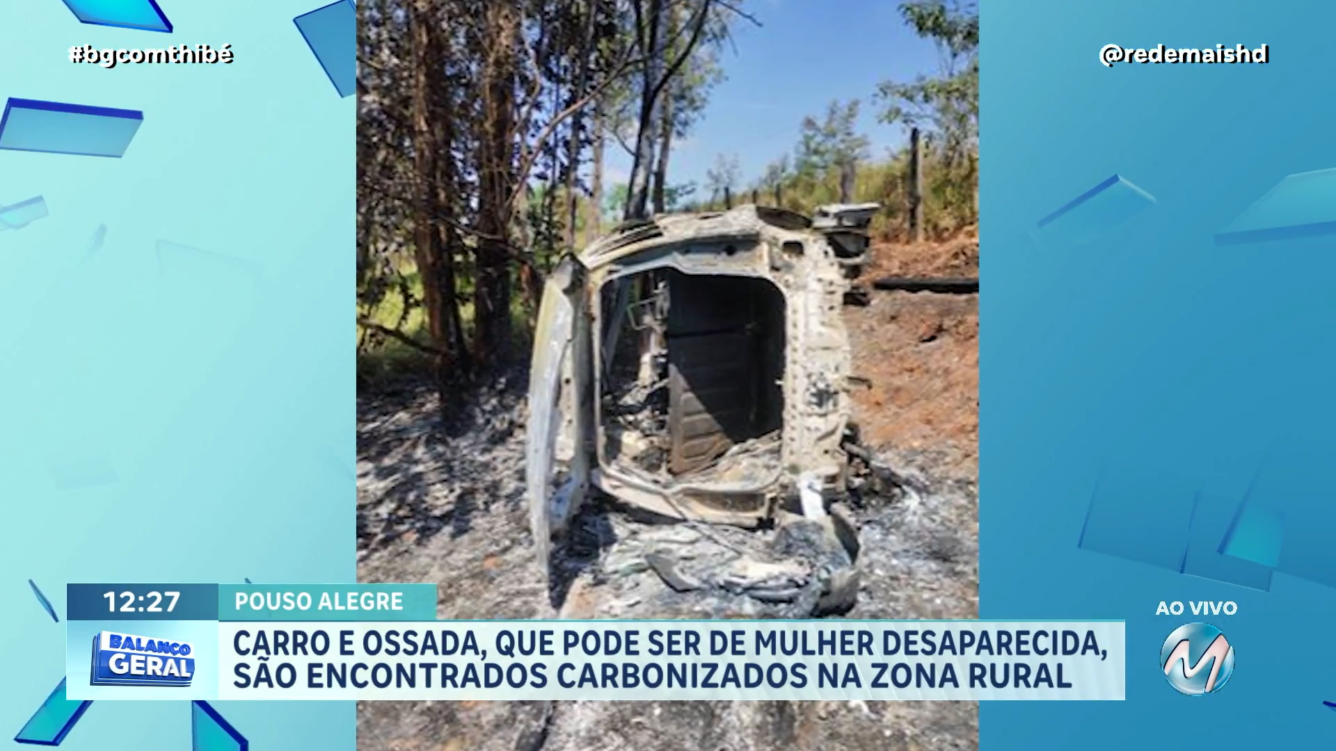 OSSADA HUMANA É ENCONTRADA EM CARRO CARBONIZADO NA ZONA RURAL DE POUSO ALEGRE
