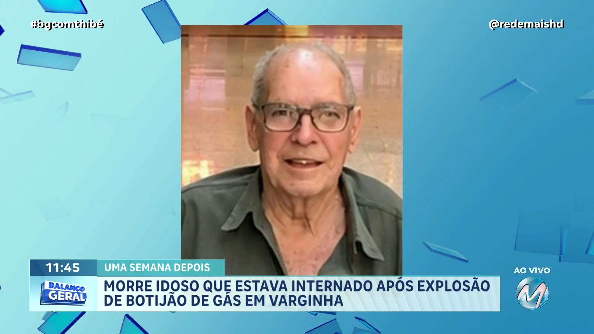 MORRE IDOSO QUE FICOU FERIDO APÓS EXPLOSÃO DE BOTIJÃO DE GÁS NO SANTANA, EM VARGINHA