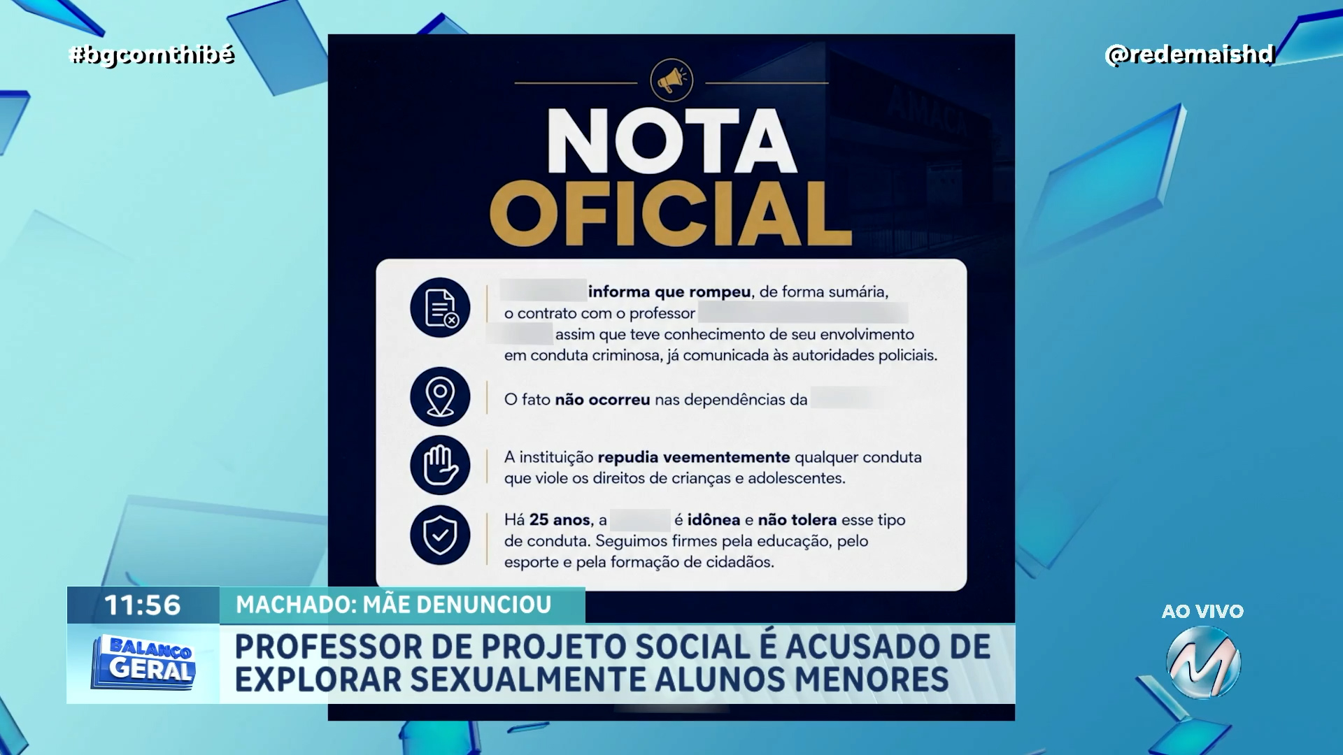 PROFESSOR DE PROJETO SOCIAL ABUSAVA DE MENORES EM TROCA DE SANDUÍCHES EM MACHADO