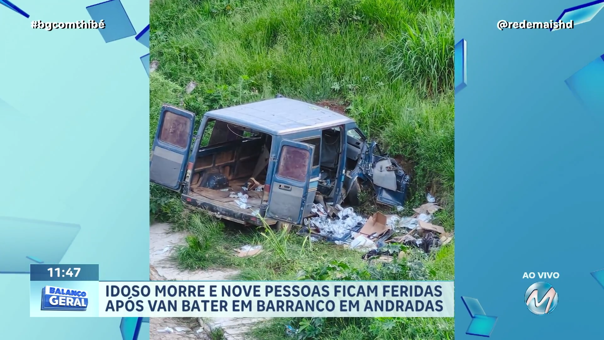 IDOSO MORRE E NOVE PESSOAS FICAM FERIDAS EM ACIDENTE ENVOLVENDO VAN QUE TRANSPORTAVA TRABALHADORES