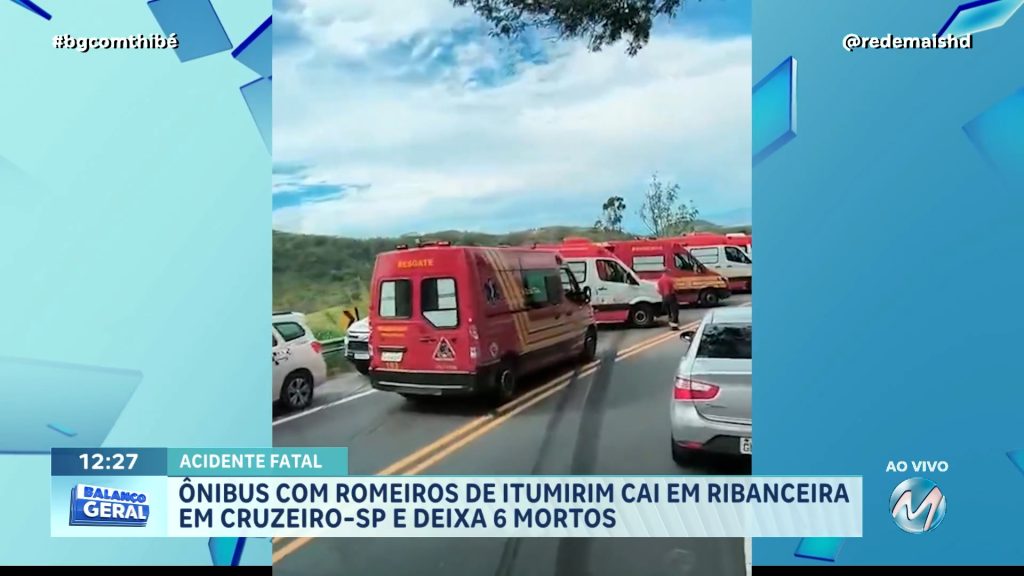 SEIS PESSOAS MORREM APÓS ÔNIBUS COM ROMEIROS DO SUL DE MINAS CAIR EM RIBANCEIRA NO ESTADO DE SÃO PAULO