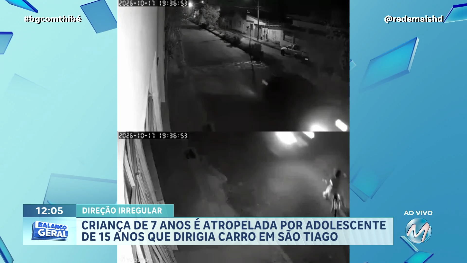 CRIANÇA DE SETE ANOS É ATROPELADA POR CARRO DIRIGIDO POR ADOLESCENTE DE 15 ANOS EM ALTA VELOCIDADE EM SÃO TIAGO